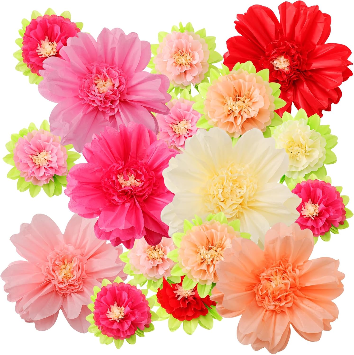 Colorful Tissue Paper Flowers Decorations