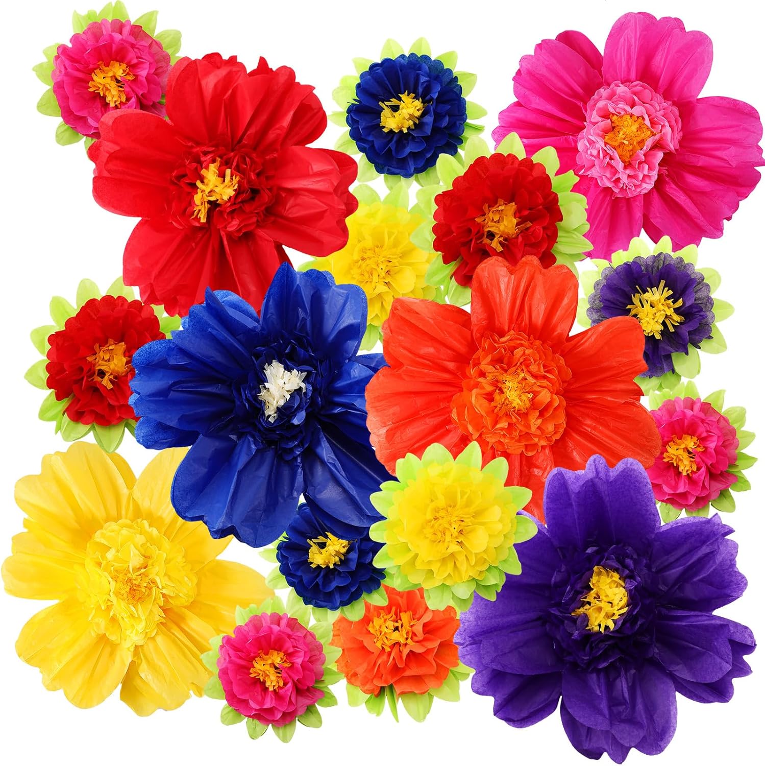 Colorful Tissue Paper Flowers Decorations