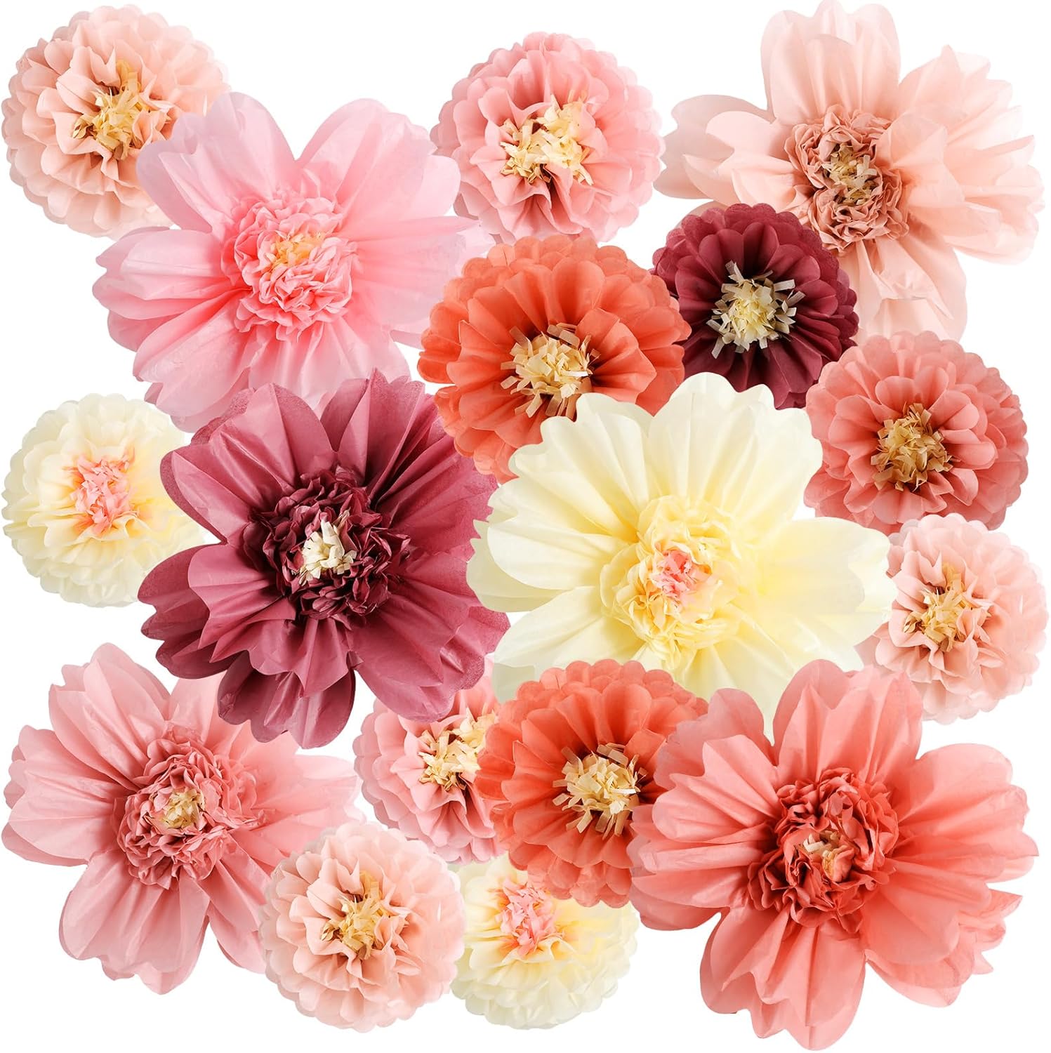 Colorful Tissue Paper Flowers Decorations