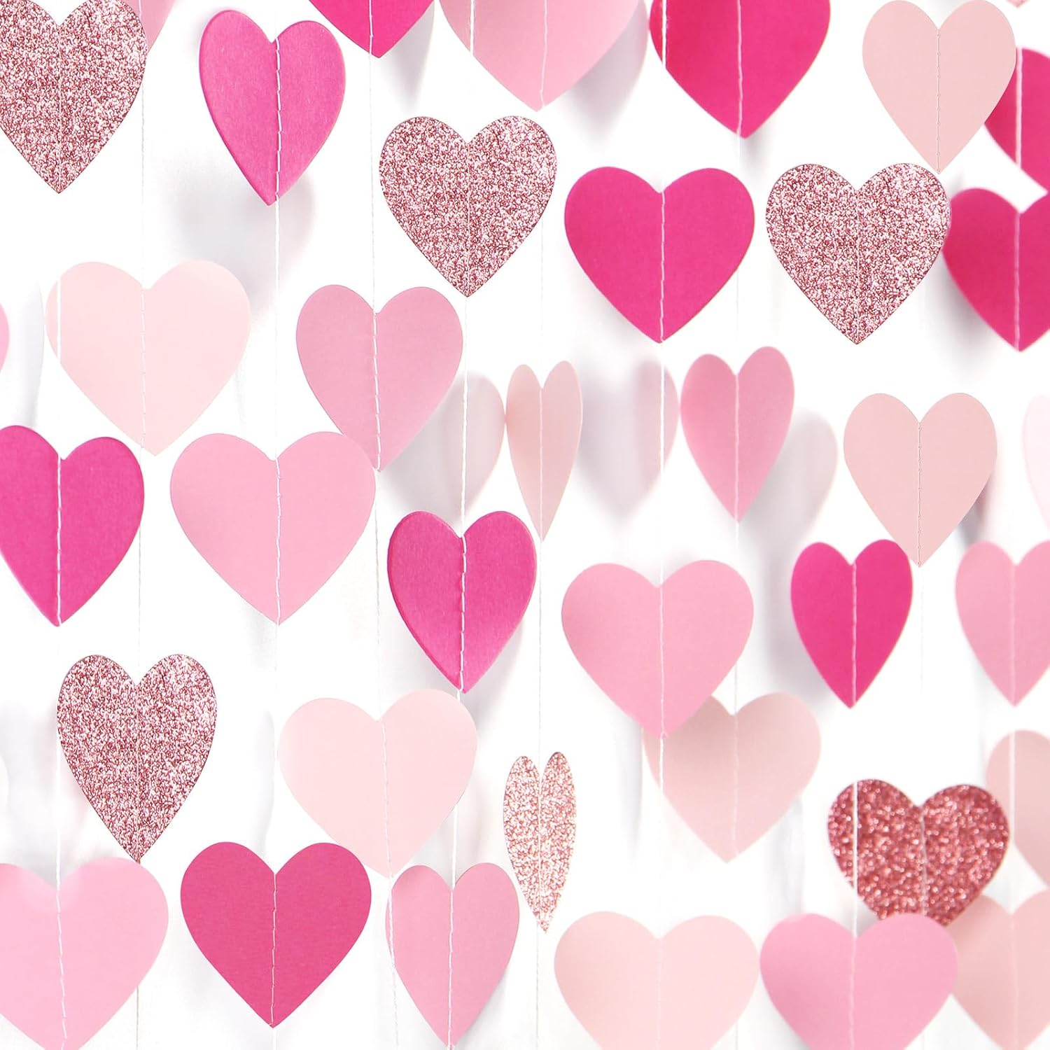 Heart Shape Hanging Decoration Streamers Banner