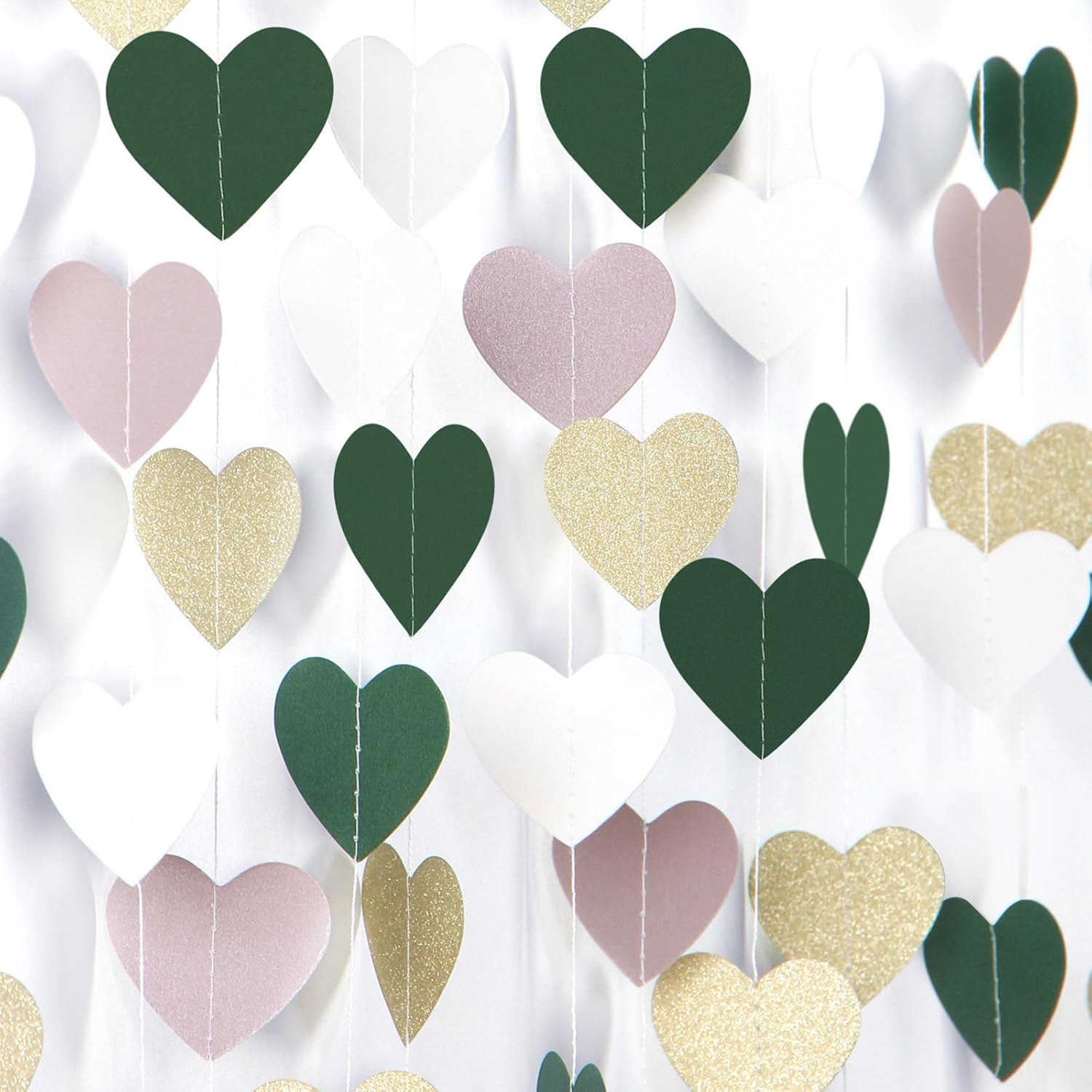 Heart Shape Hanging Decoration Streamers Banner