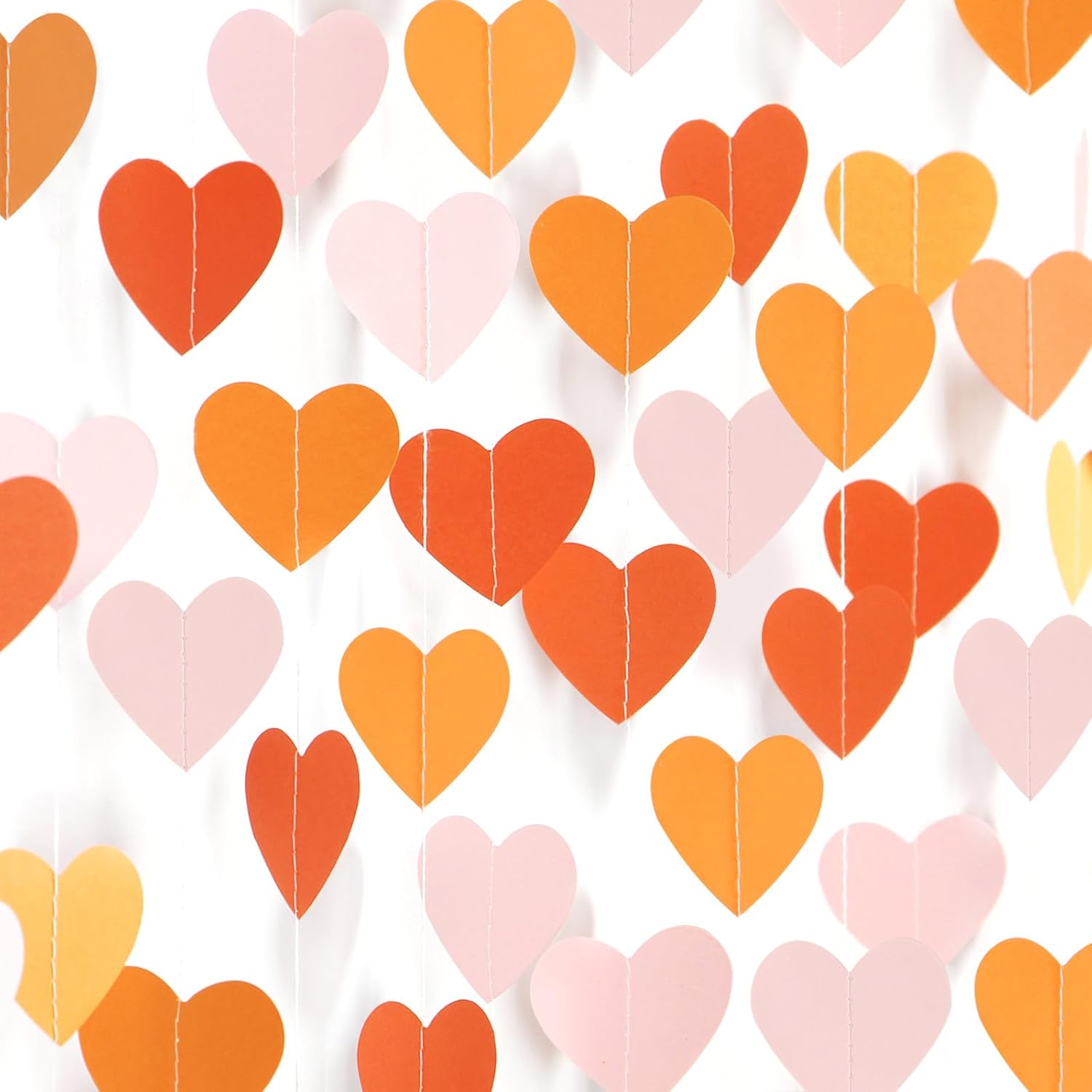 Heart Shape Hanging Decoration Streamers Banner
