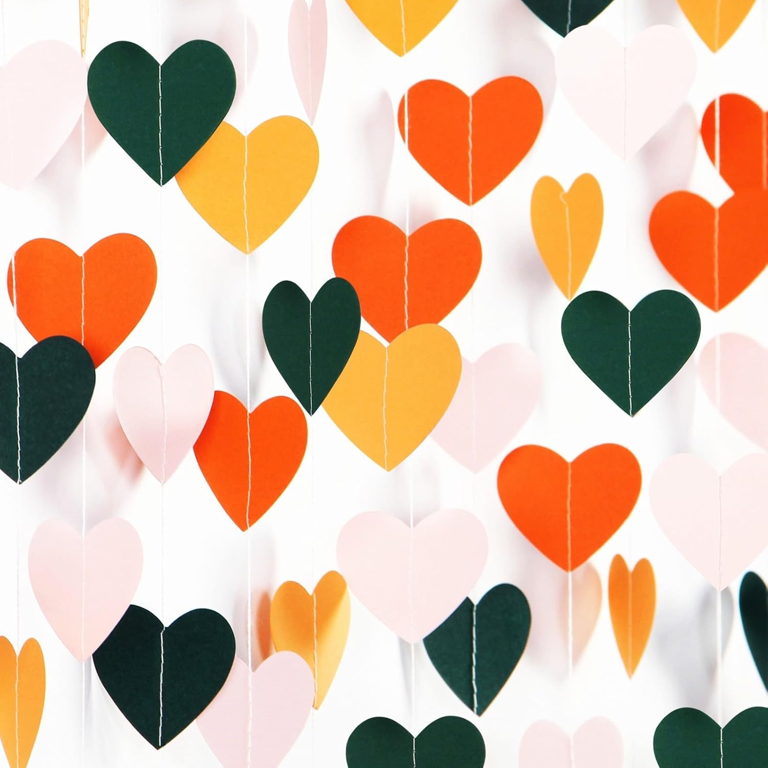 Heart Shape Hanging Decoration Streamers Banner