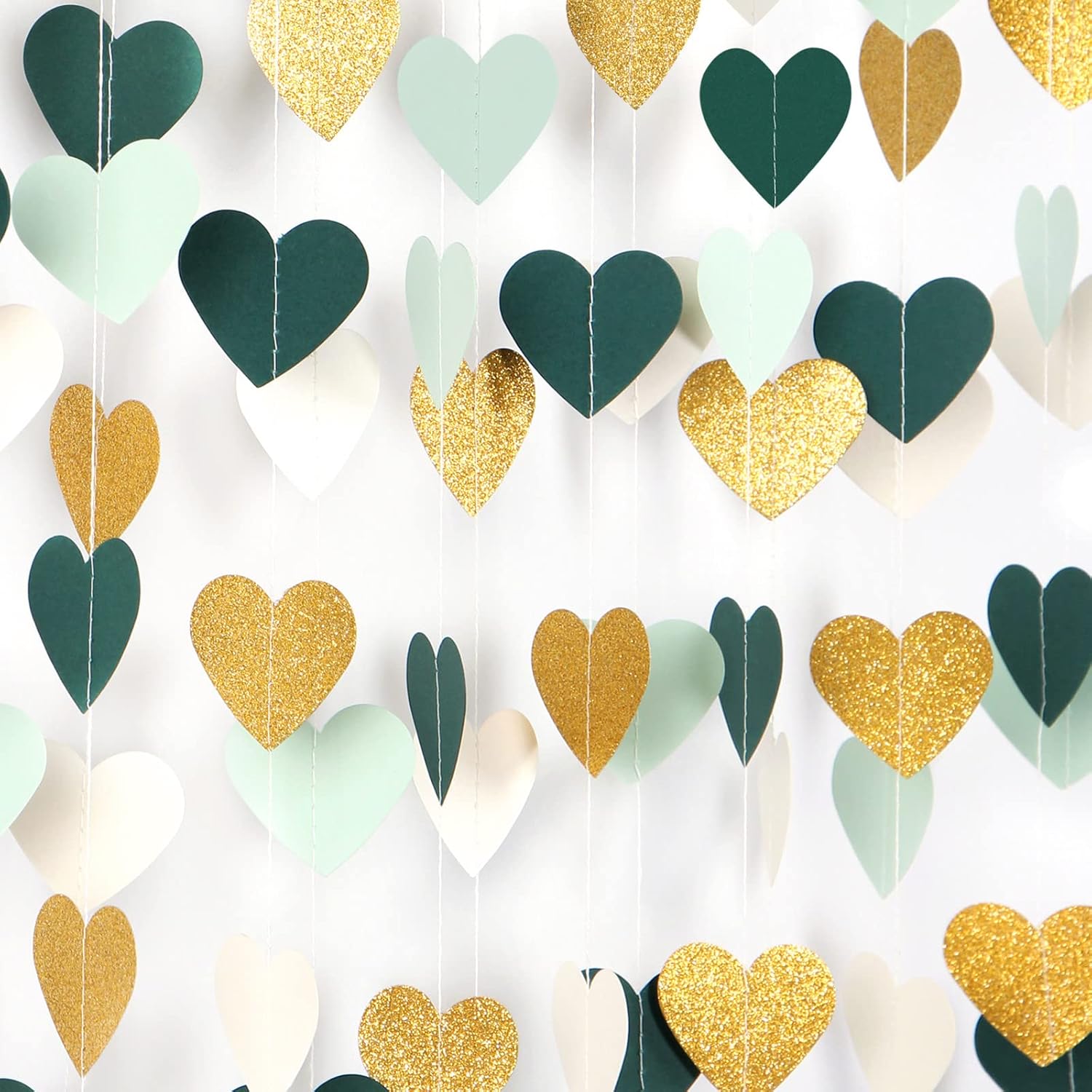 Heart Shape Hanging Decoration Streamers Banner