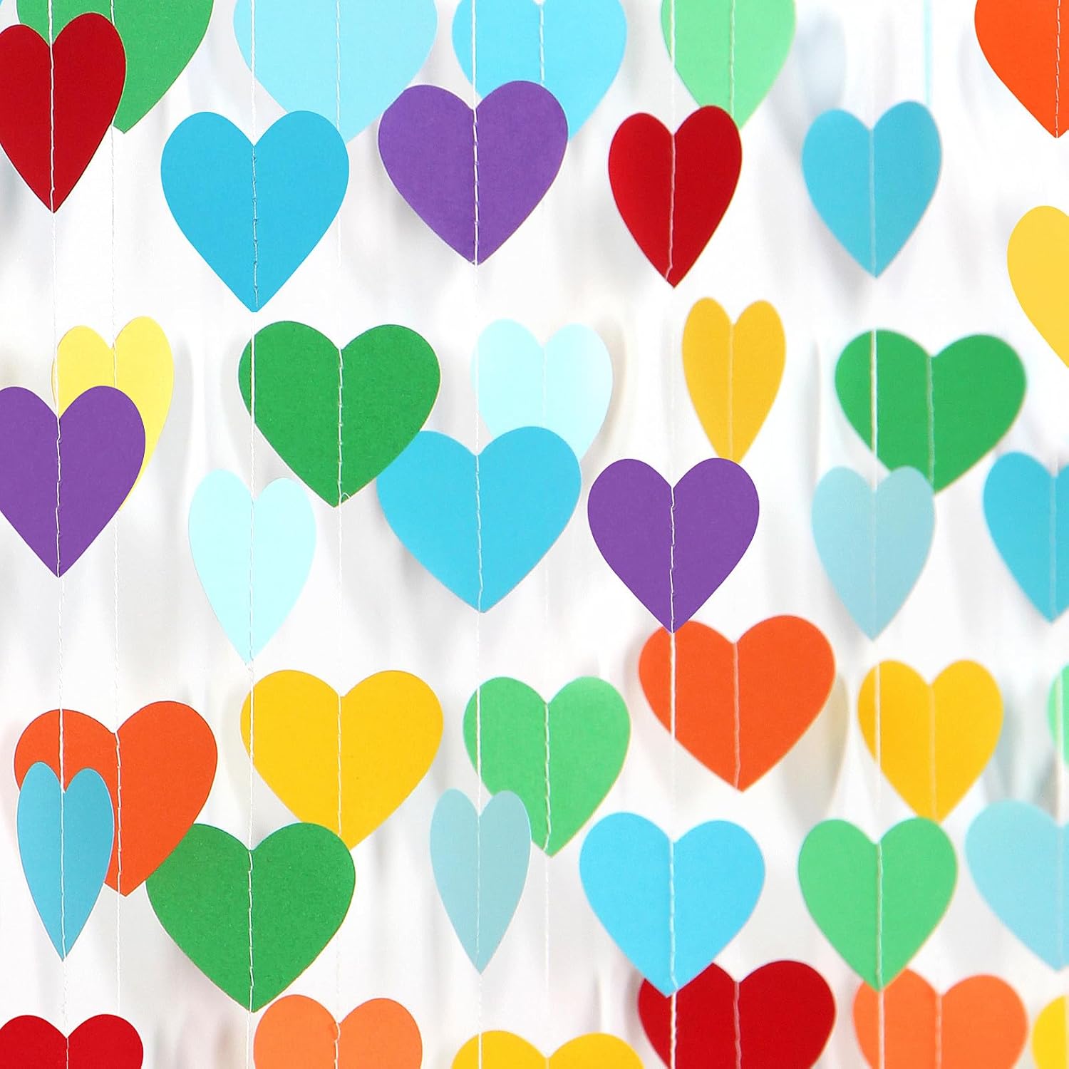 Heart Shape Hanging Decoration Streamers Banner