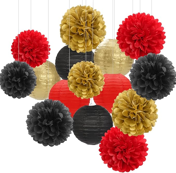 Colorful Paper Flowers Lanterns