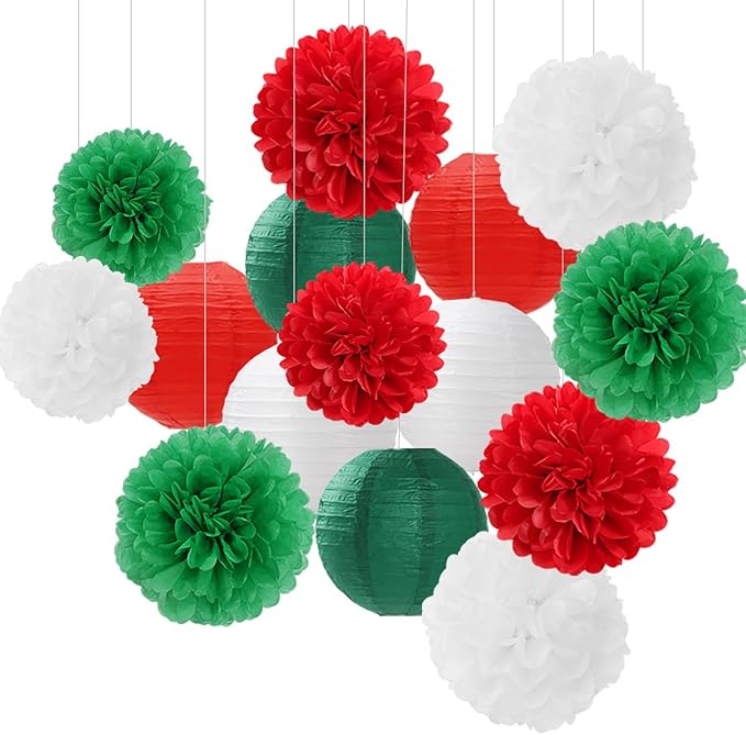 Colorful Paper Flowers Lanterns
