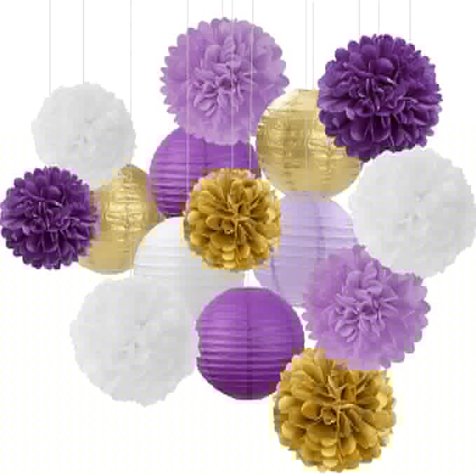 Colorful Paper Flowers Lanterns