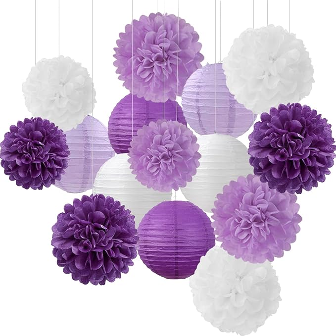 Colorful Paper Flowers Lanterns