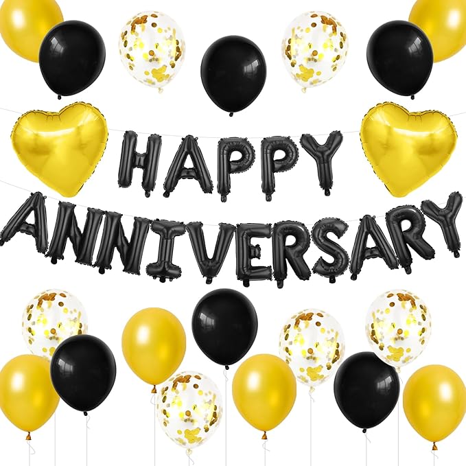 "HAPPY ANNIVERSARY" Foil Balloon Banner