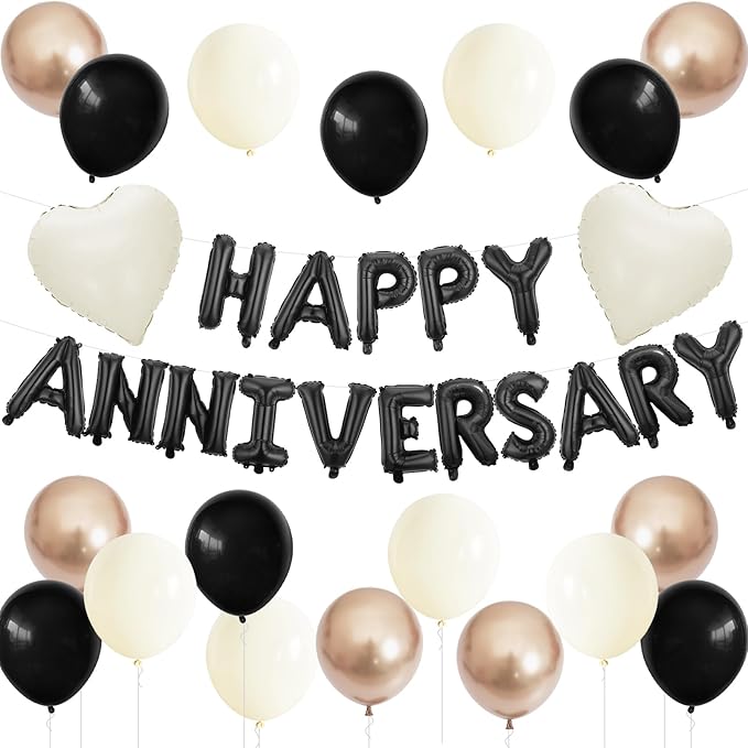 "HAPPY ANNIVERSARY" Foil Balloon Banner