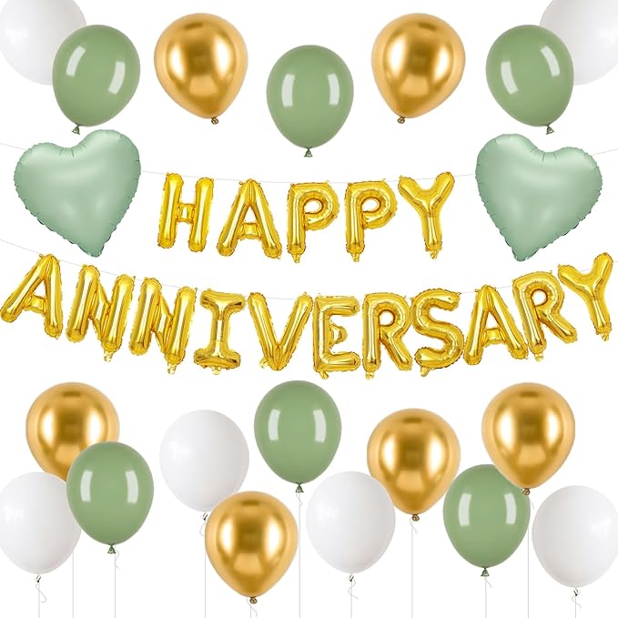 "HAPPY ANNIVERSARY" Foil Balloon Banner