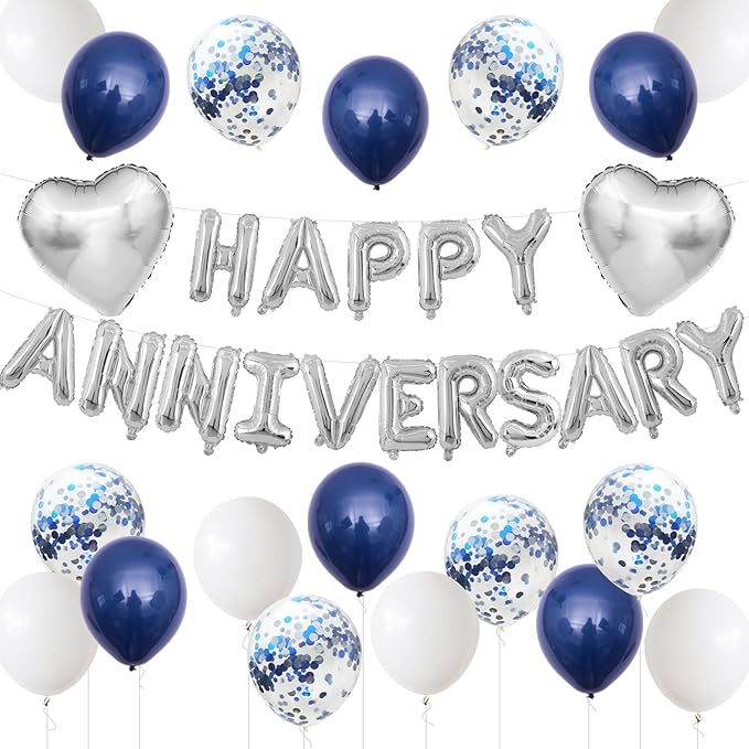 "HAPPY ANNIVERSARY" Foil Balloon Banner