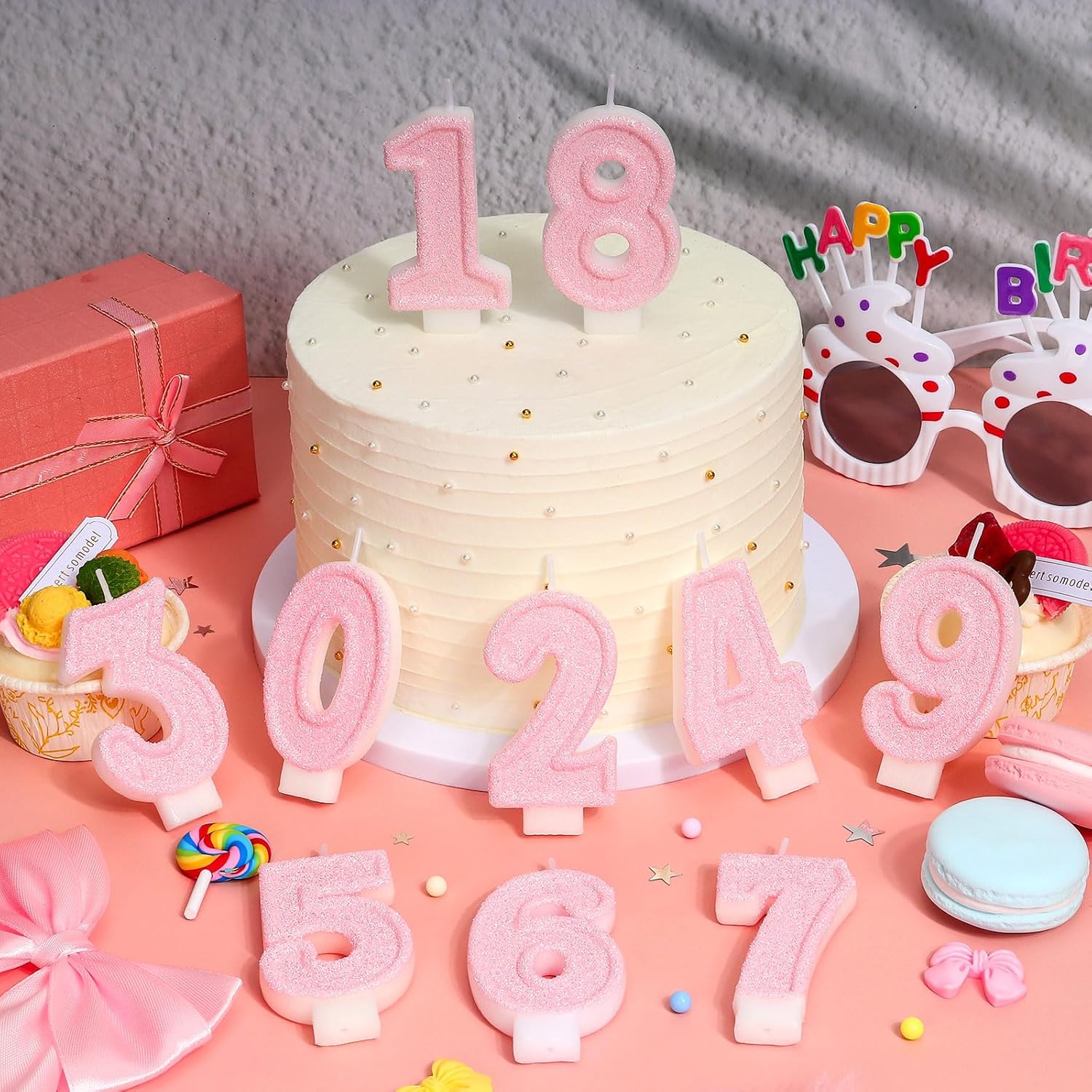 Cute Number Birthday Cake Candle