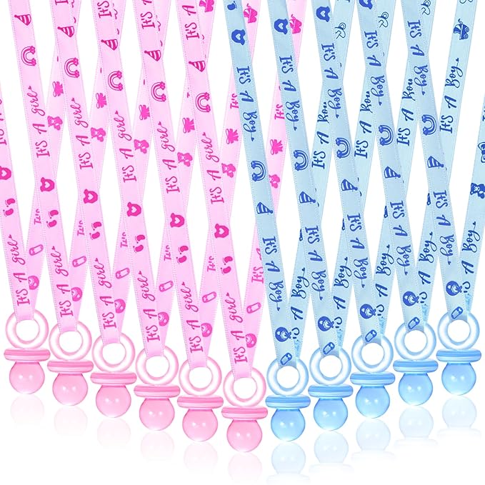 Baby Shower Acrylic Pacifiers Necklace